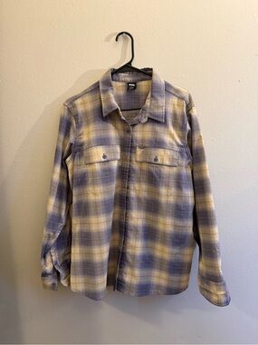 REI Women's Plaid Button-Down Shirt - Purple & Cream